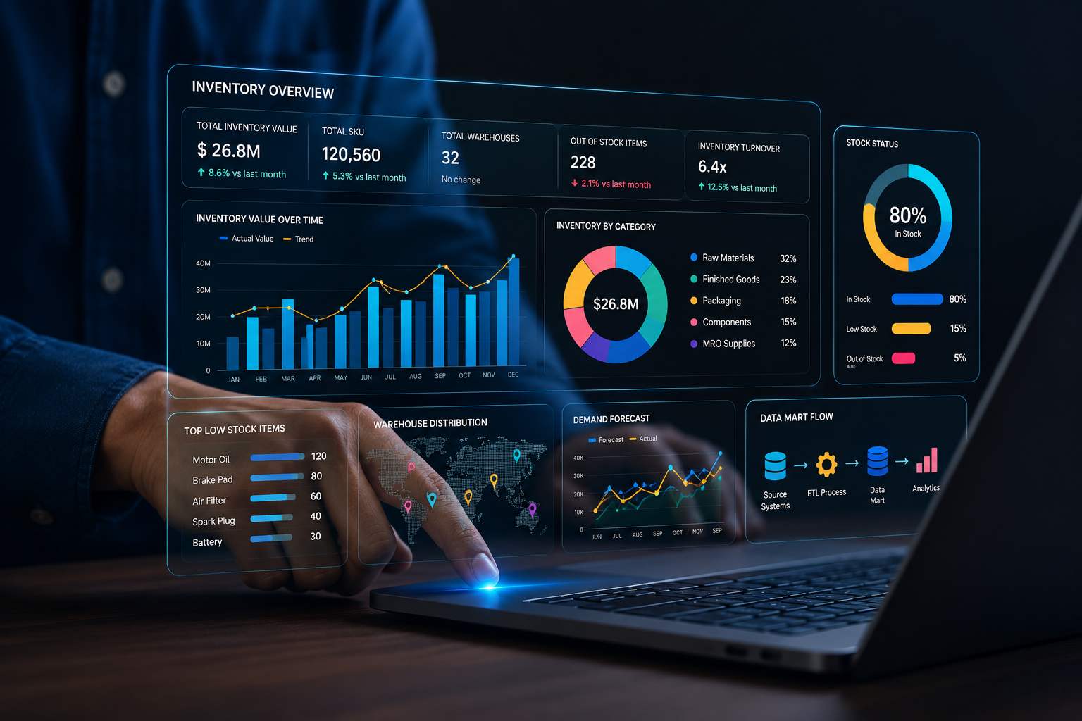 Inventory Report Dashboard and Data Mart